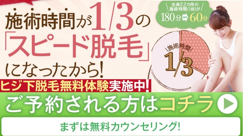 スピード脱毛のおすすめ店舗・銀座情報サイト